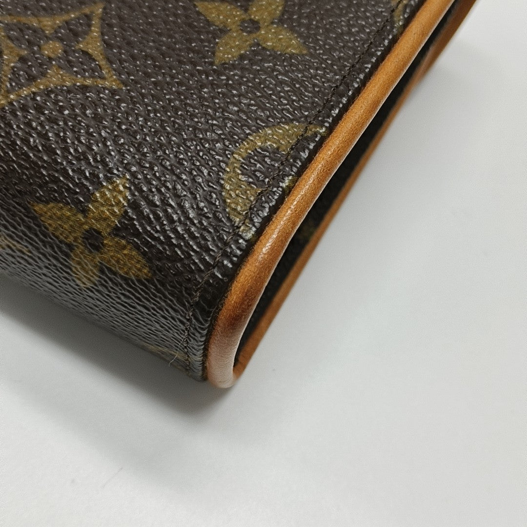 FLORENTINE Monogram Coated Canvas Brown