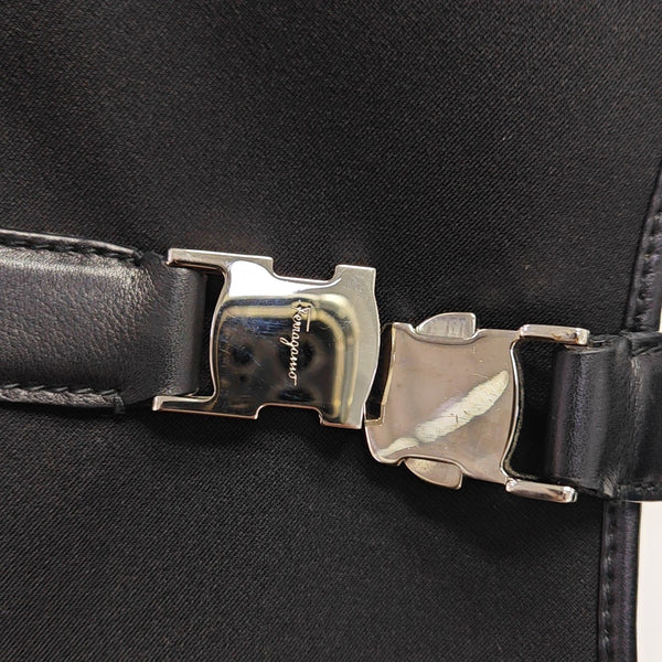 Nylon Top Handle Bag Black