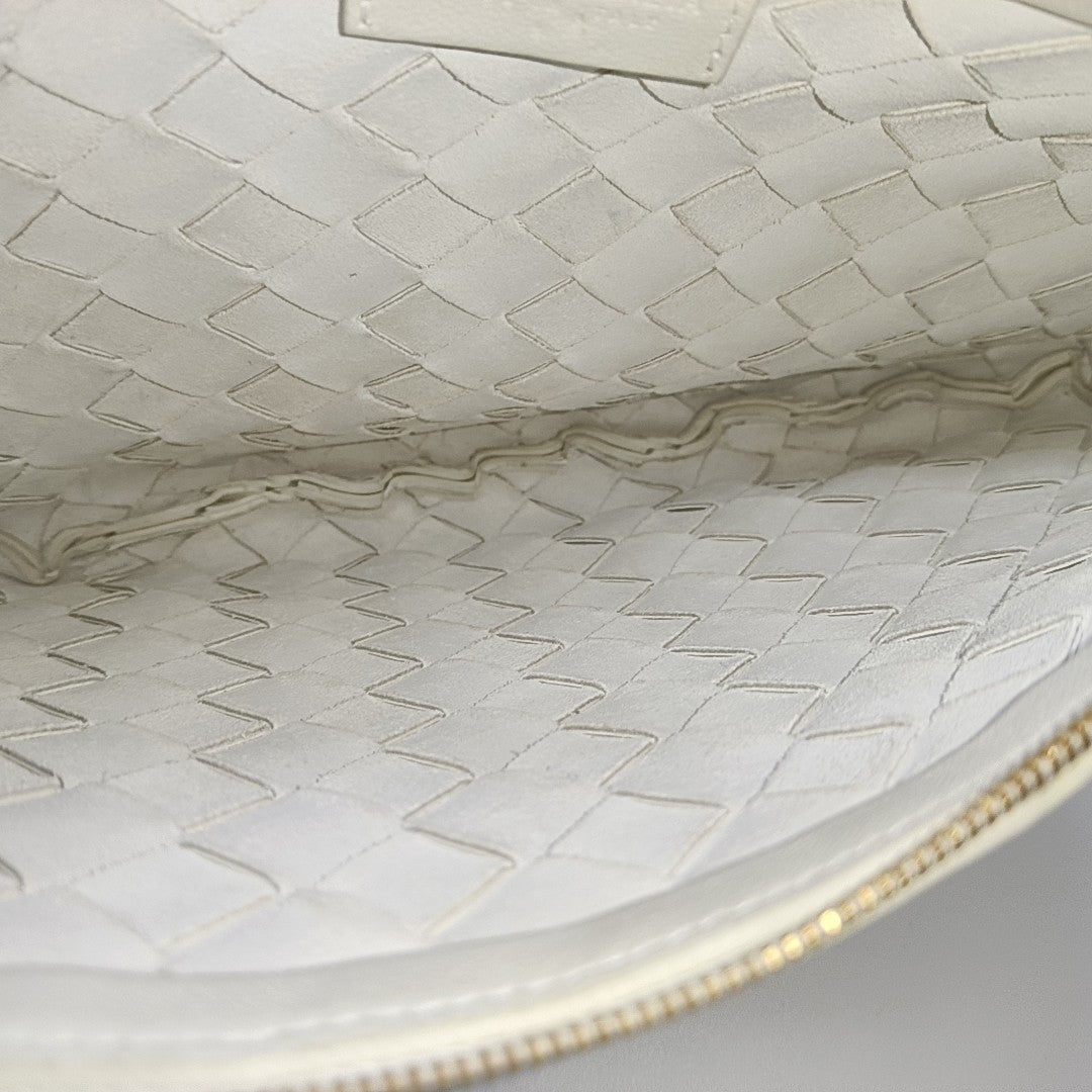 Lambskin Top Handle Bag White