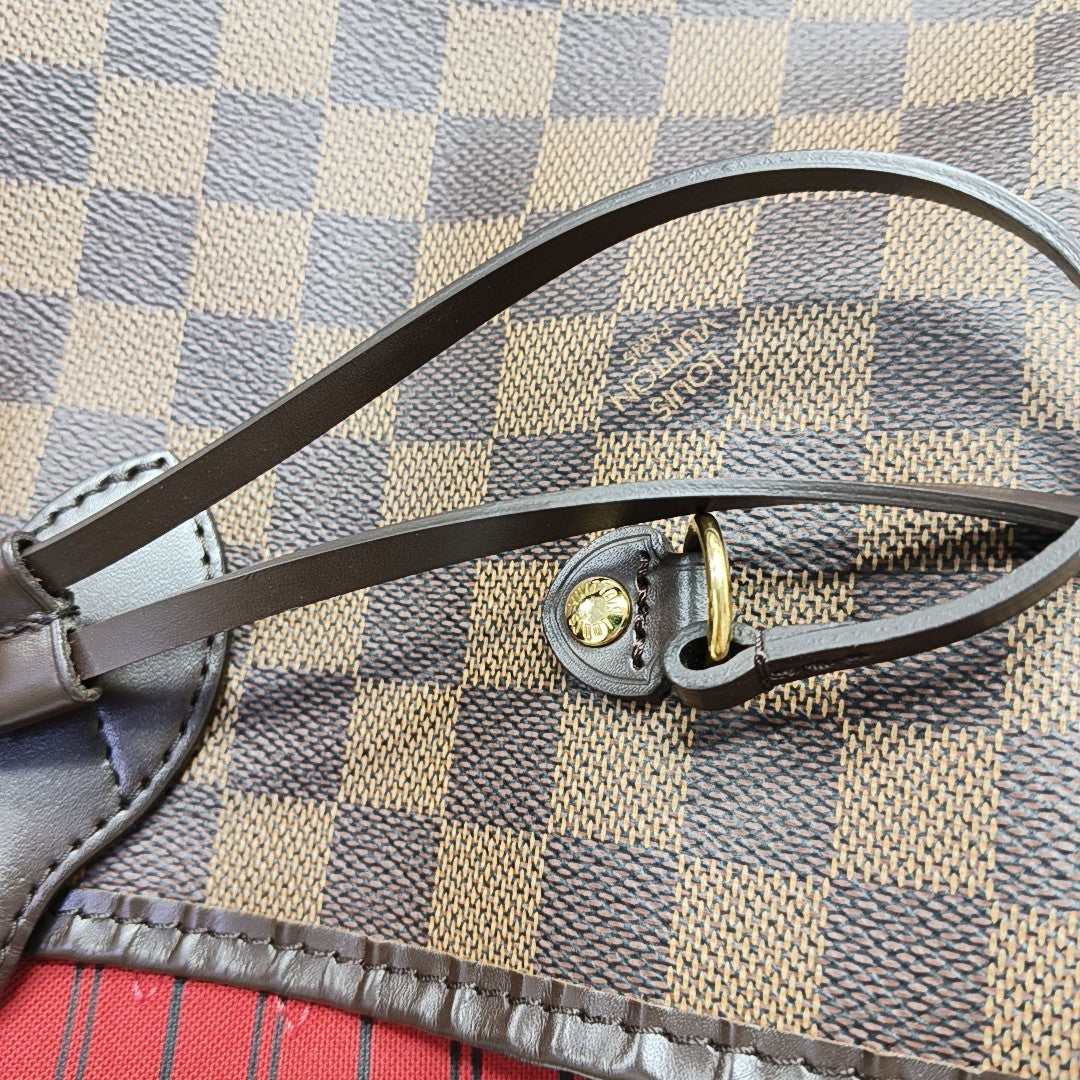 NEVERFULL MM Damier Ebene Coated Canvas Brown