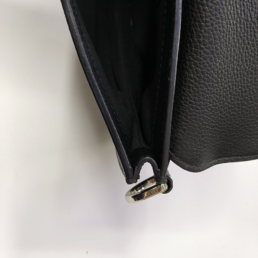 Saddle Medium Calfskin Black