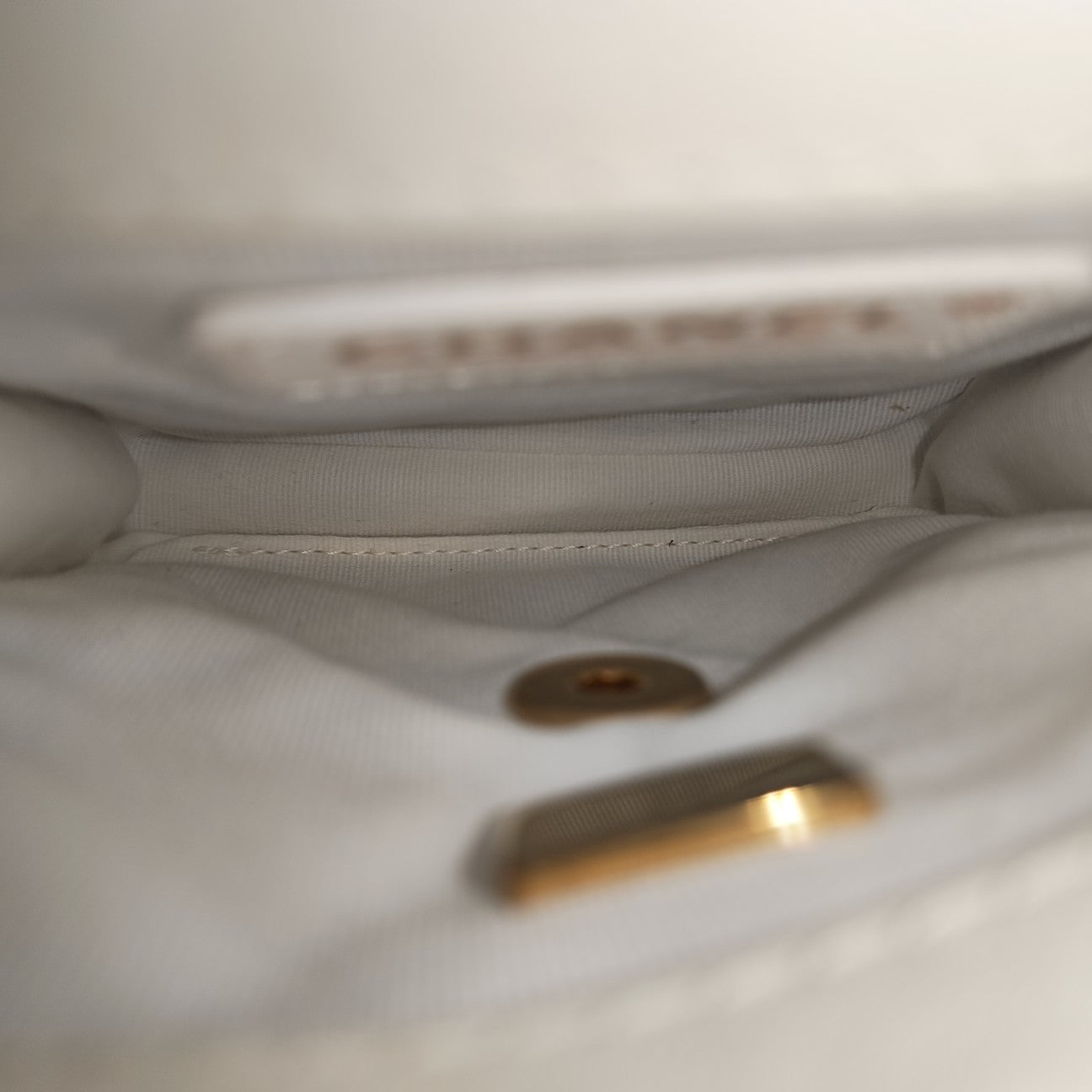 Quilted Calfskin Shoulder Bag Mini White