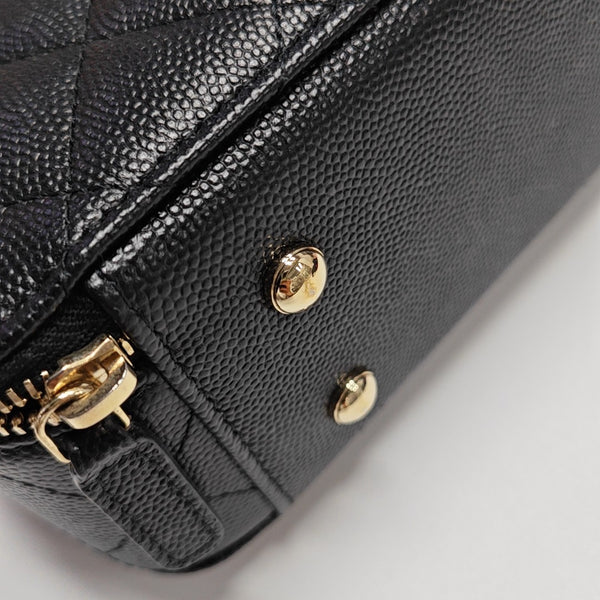 Quilted Grained Calfskin Black