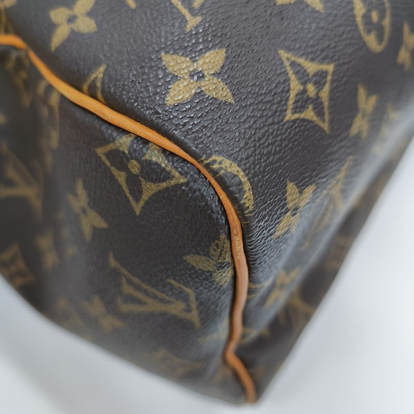 SPEEDY 30 Monogram Coated Canvas Brown
