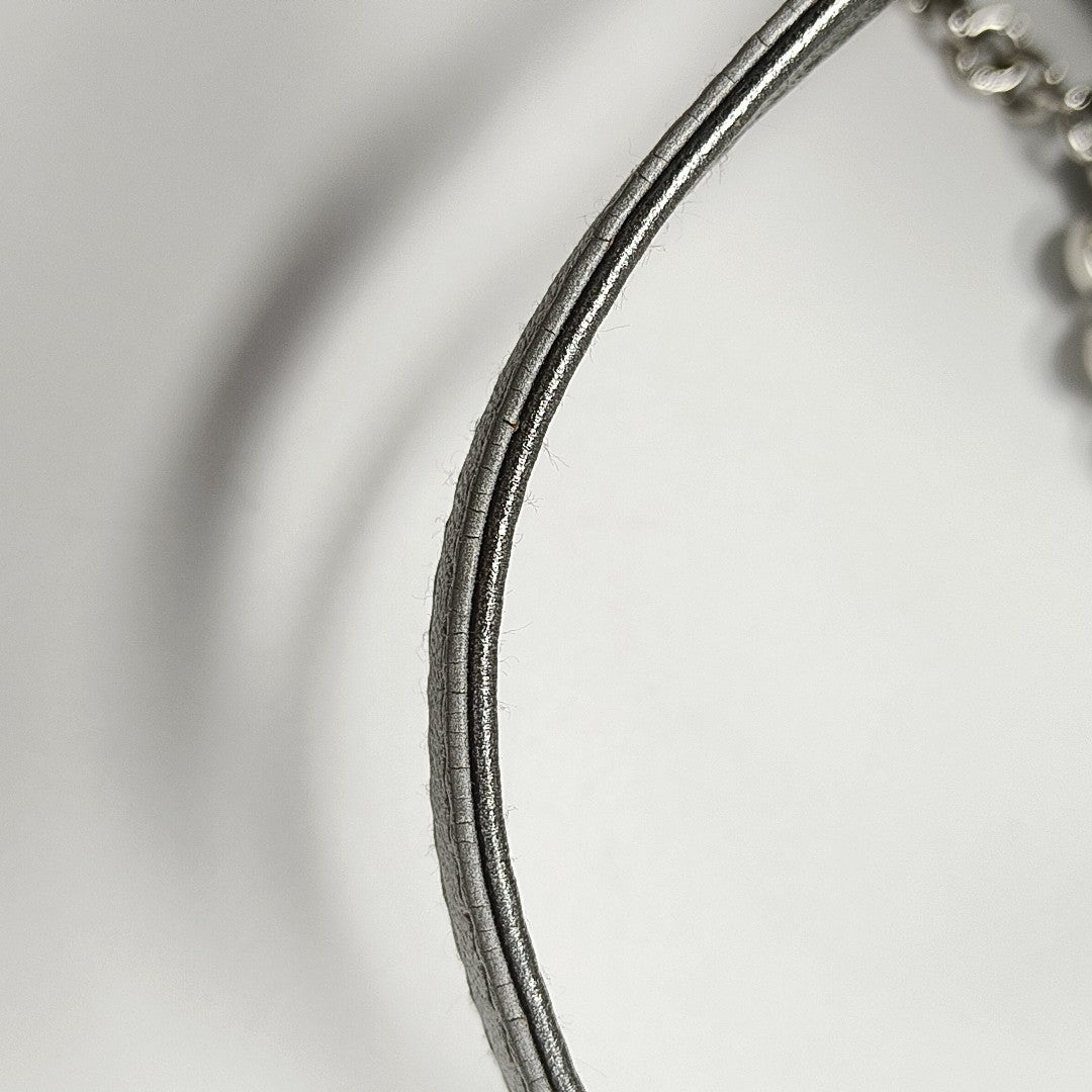 Lambskin Bucket Bag Silver