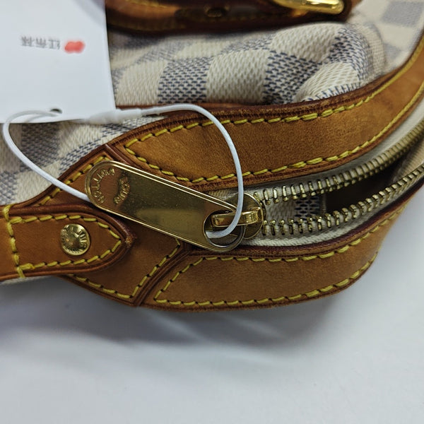 STRESA Damier Azur Coated Canvas White