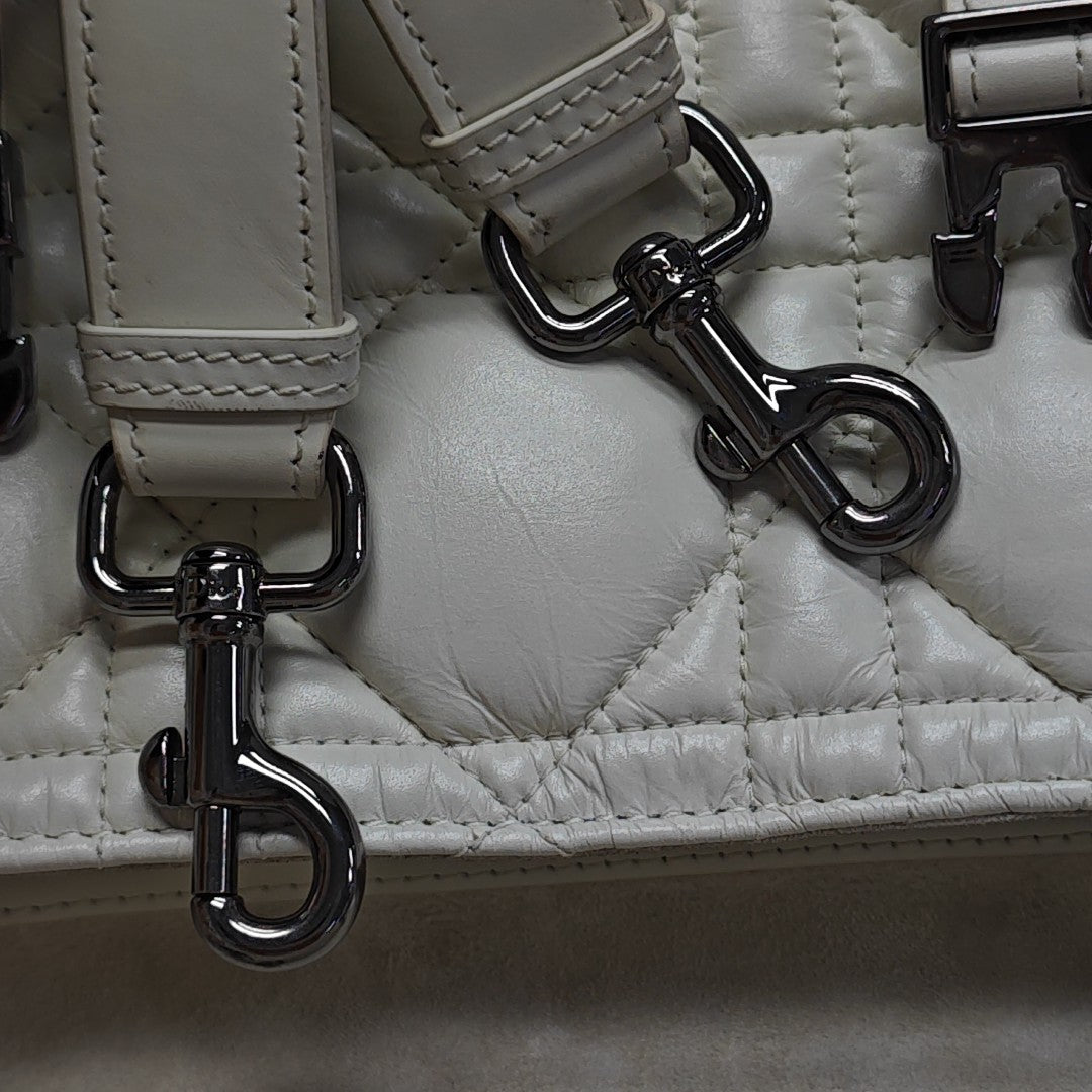 Diorcamp Small Cannage Calfskin White