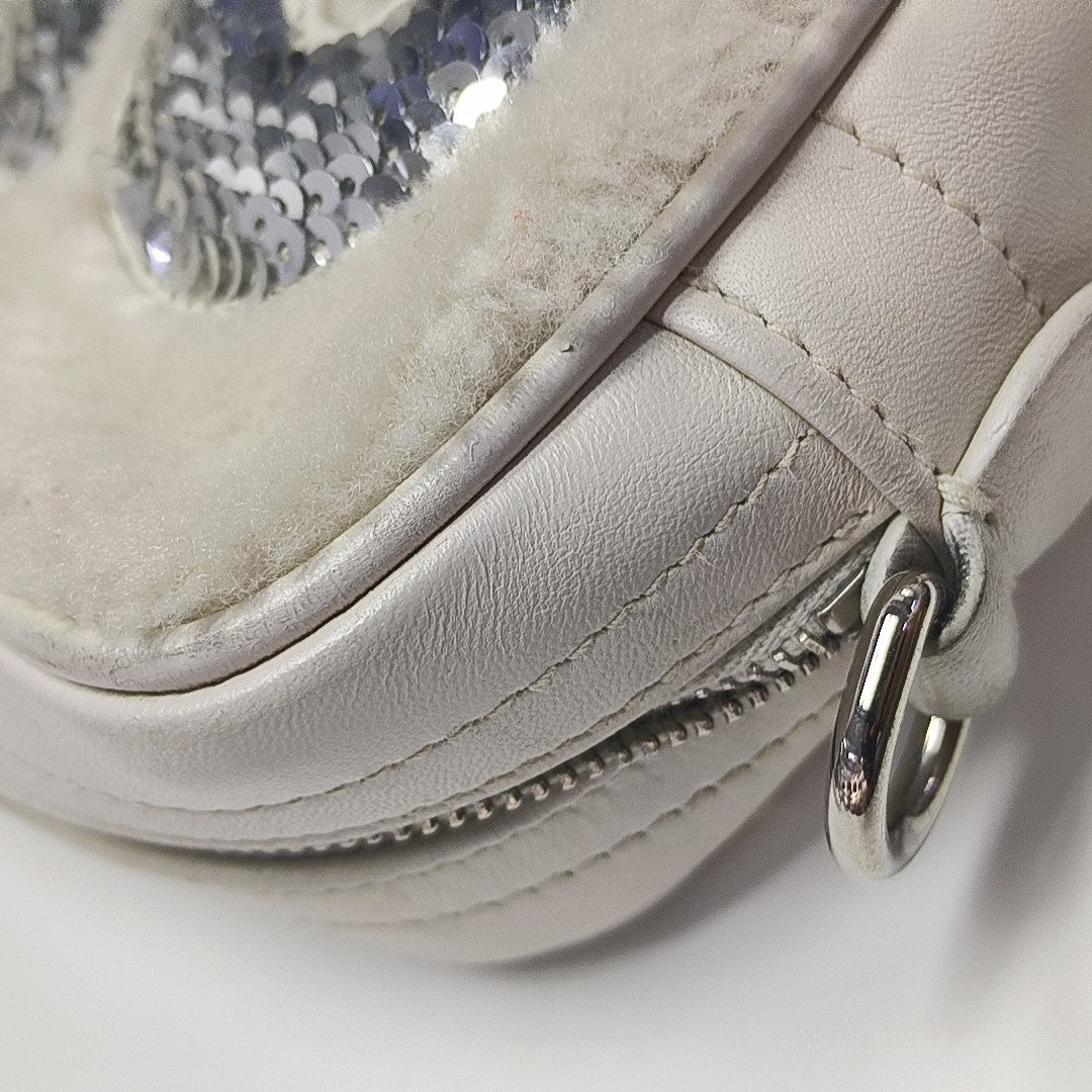 Calfskin Crossbody Bag White