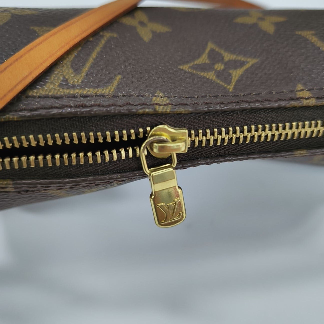 PAPILLON Mini Monogram Coated Canvas Brown