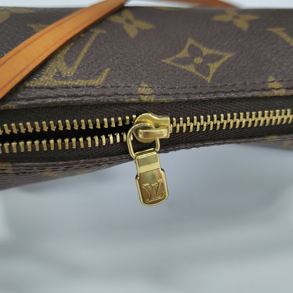PAPILLON Mini Monogram Coated Canvas Brown