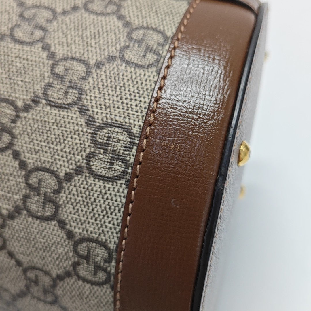 Horsebit 1955 Small Coated Canvas Beige