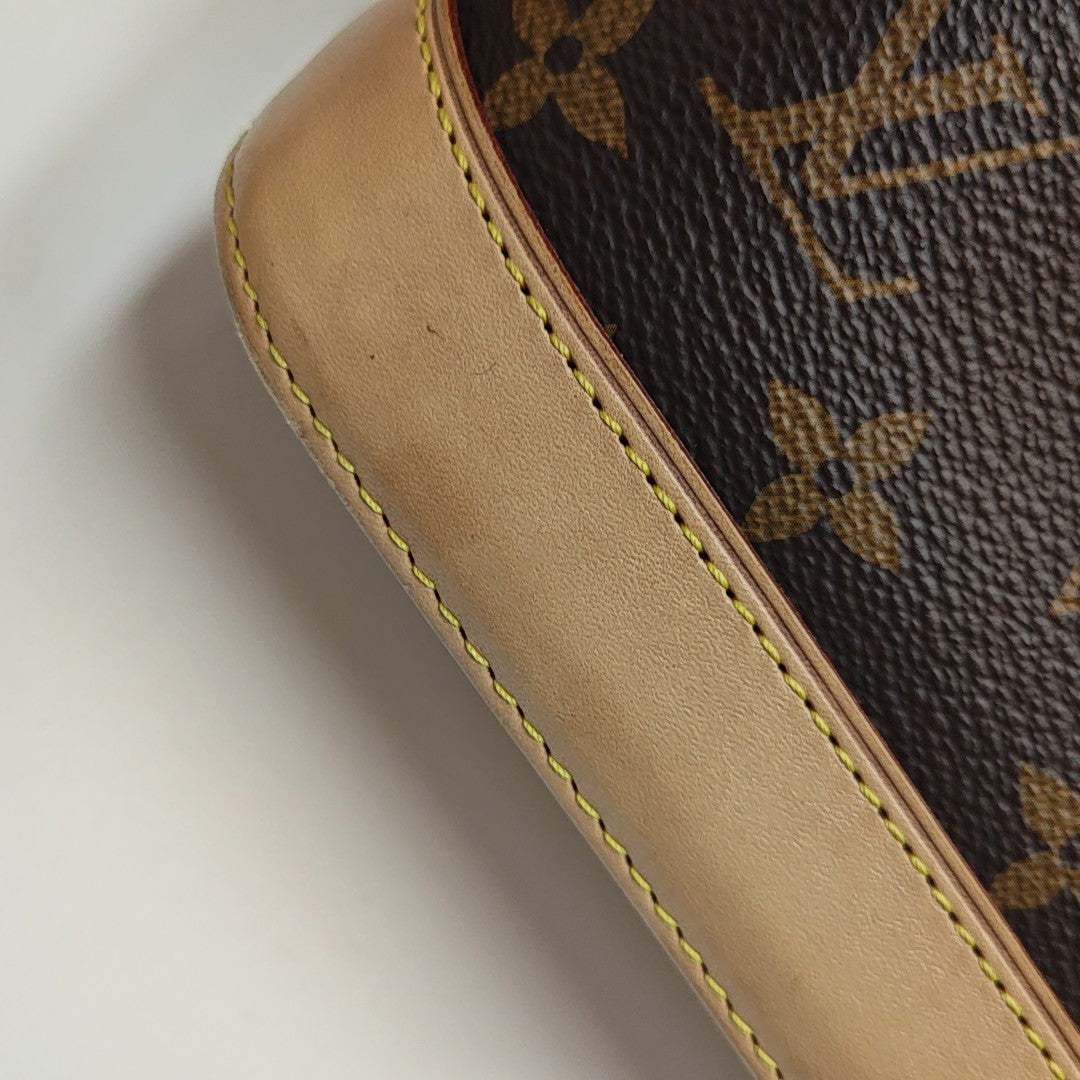 ALMA BB Monogram Coated Canvas Brown