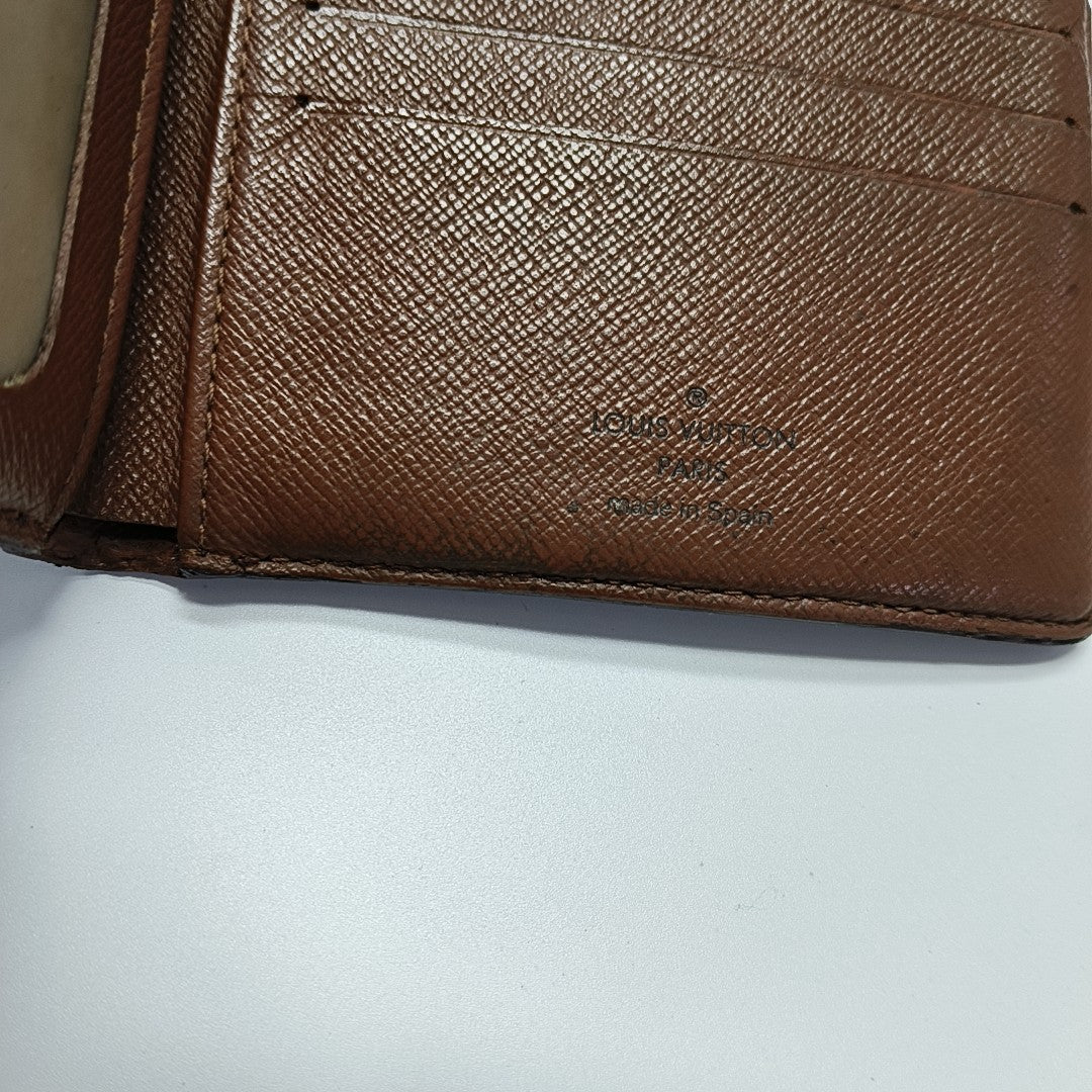 Monogram Coated Canvas Wallet Brown