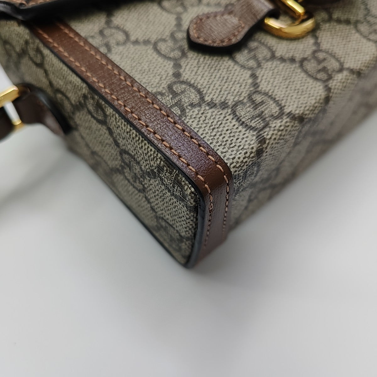 Horsebit 1955 Mini Monogram Coated Canvas Beige