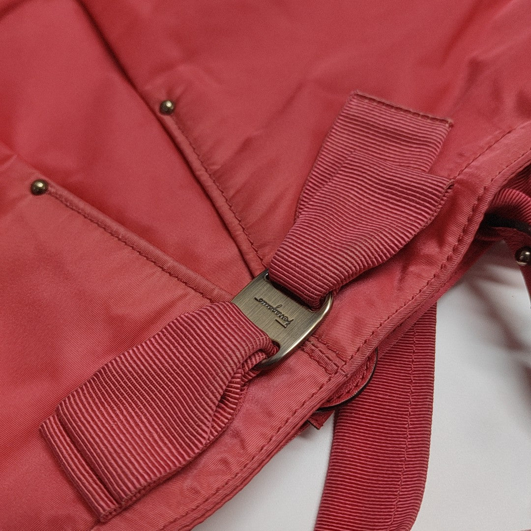 Nylon Top Handle Bag Pink