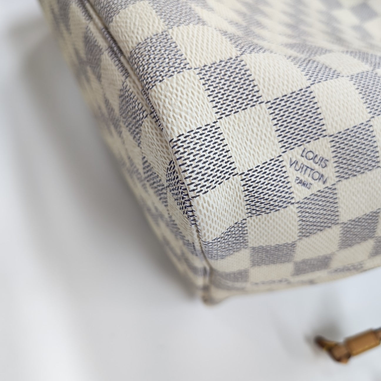NEVERFULL MM Damier Azur Coated Canvas Beige