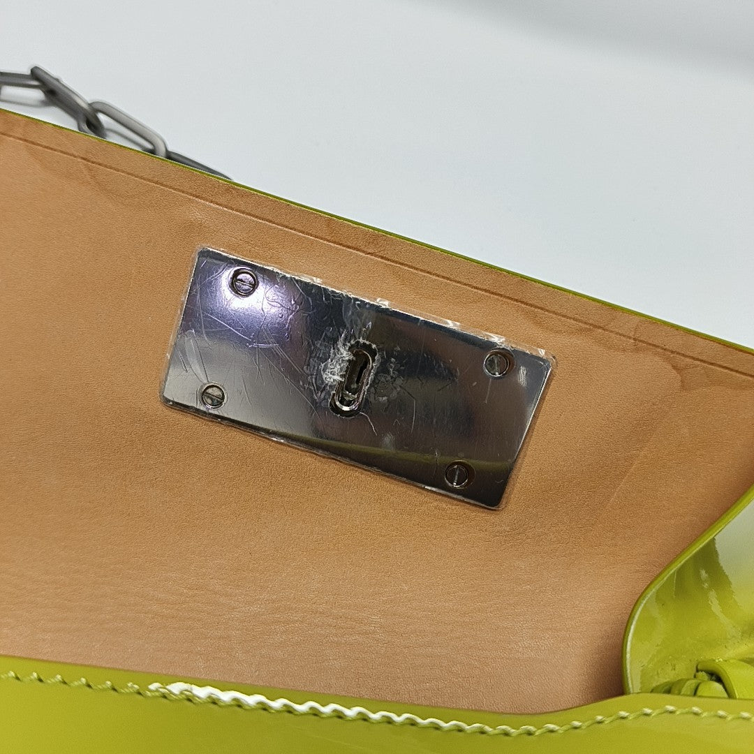 Patent Leather Crossbody Bag Yellow