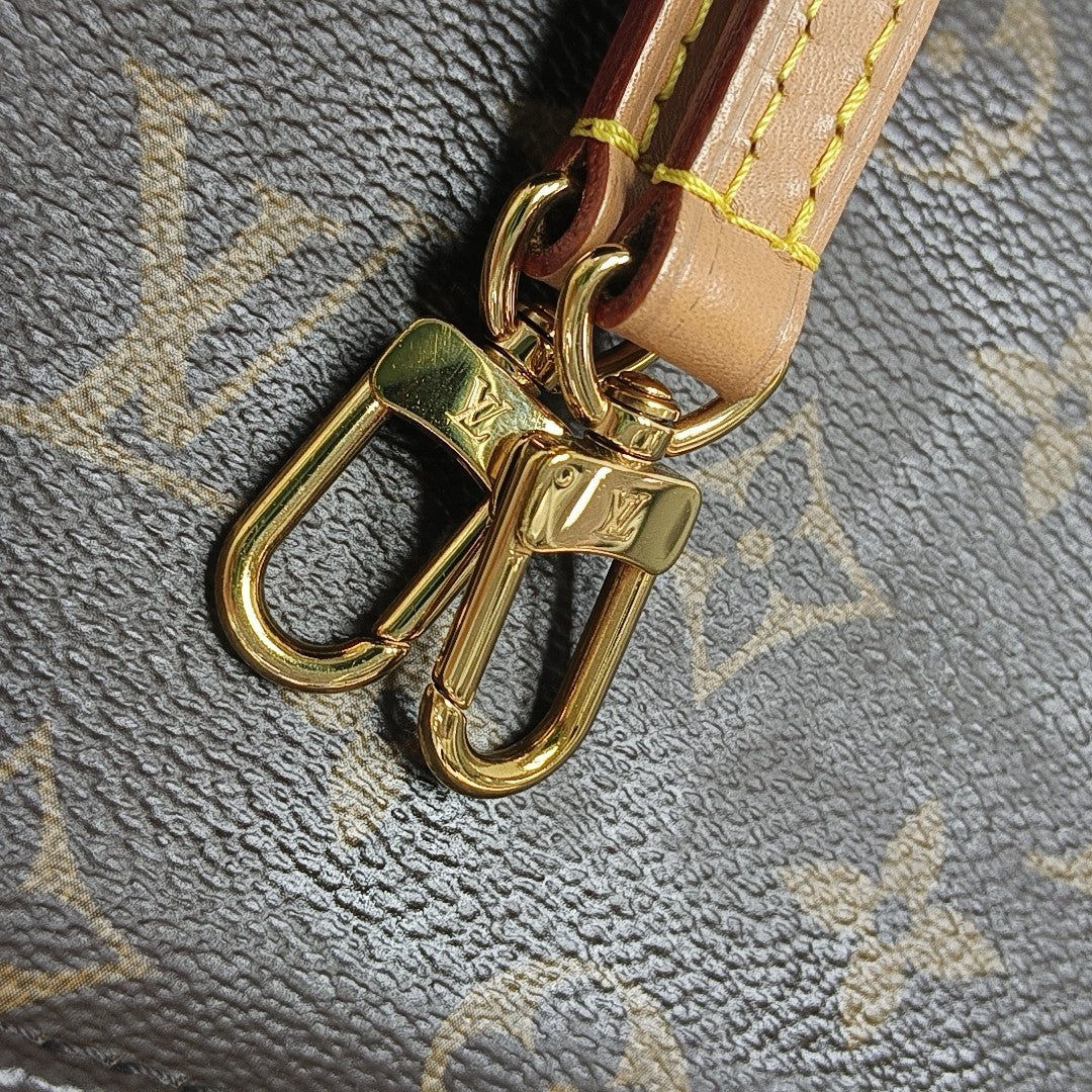 SAC PLAT Mini Monogram Coated Canvas Brown