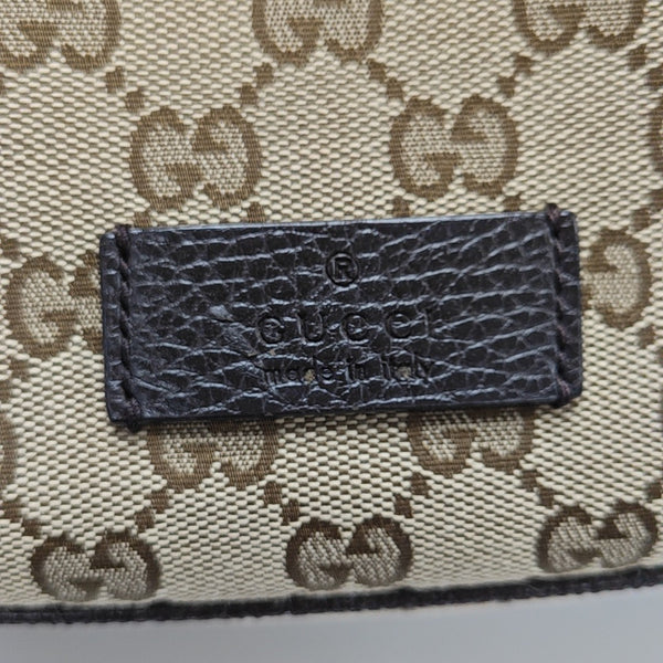 Monogram Canvas Shoulder Bag Beige