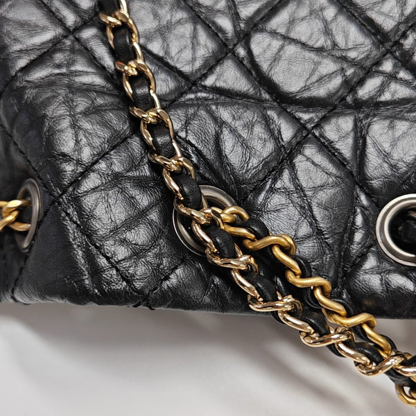 GABRIELLE Small Quilted Calfskin Black