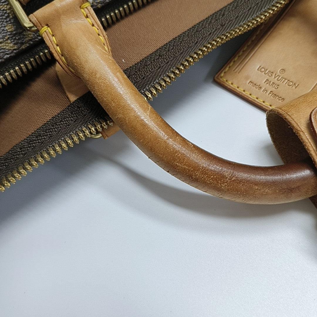 KEEPALL 45 Monogram Coated Canvas Brown