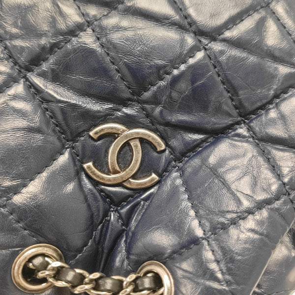 GABRIELLE Medium Quilted Calfskin Blue