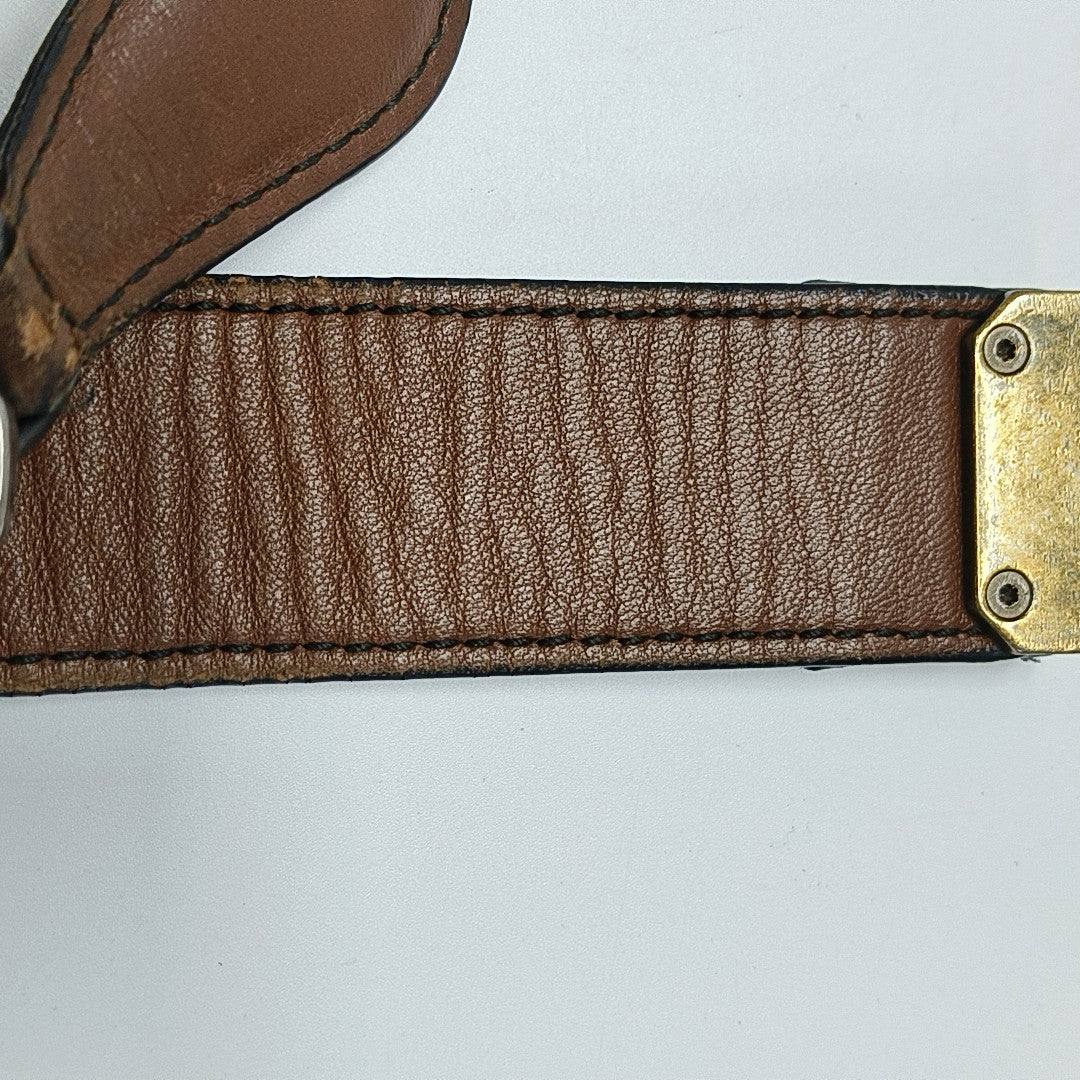Calfskin Shoulder Bag Brown