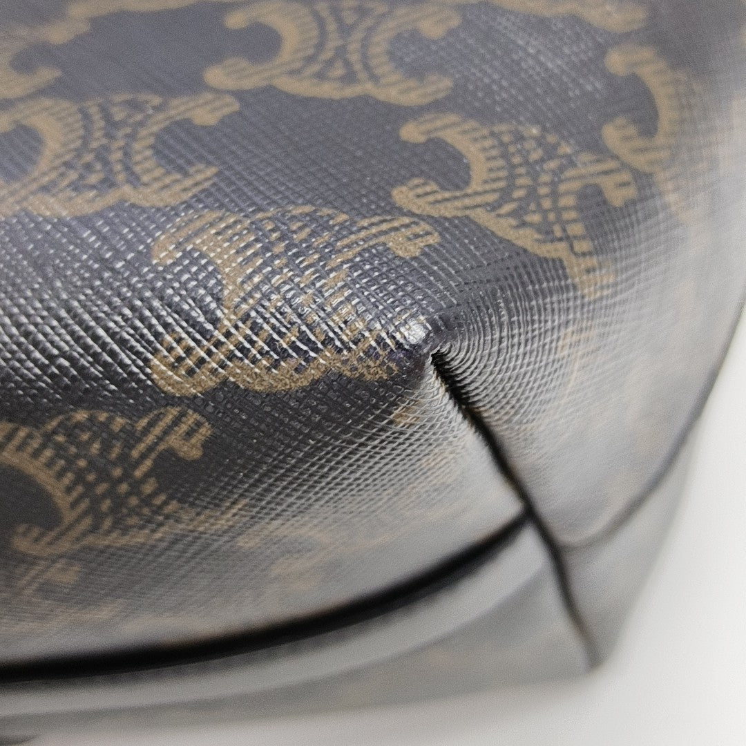 Coated Canvas Top Handle Bag Black