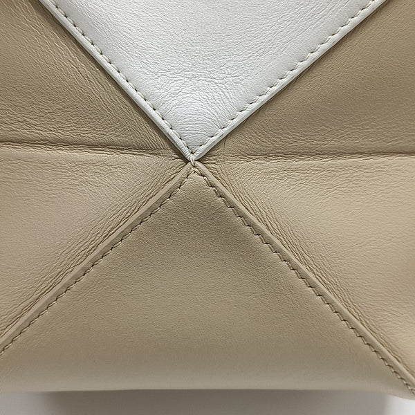 Puzzle Fold Mini Quilted Calfskin Beige