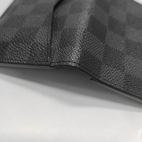 Damier Graphite Coated Canvas Card Holder Gray