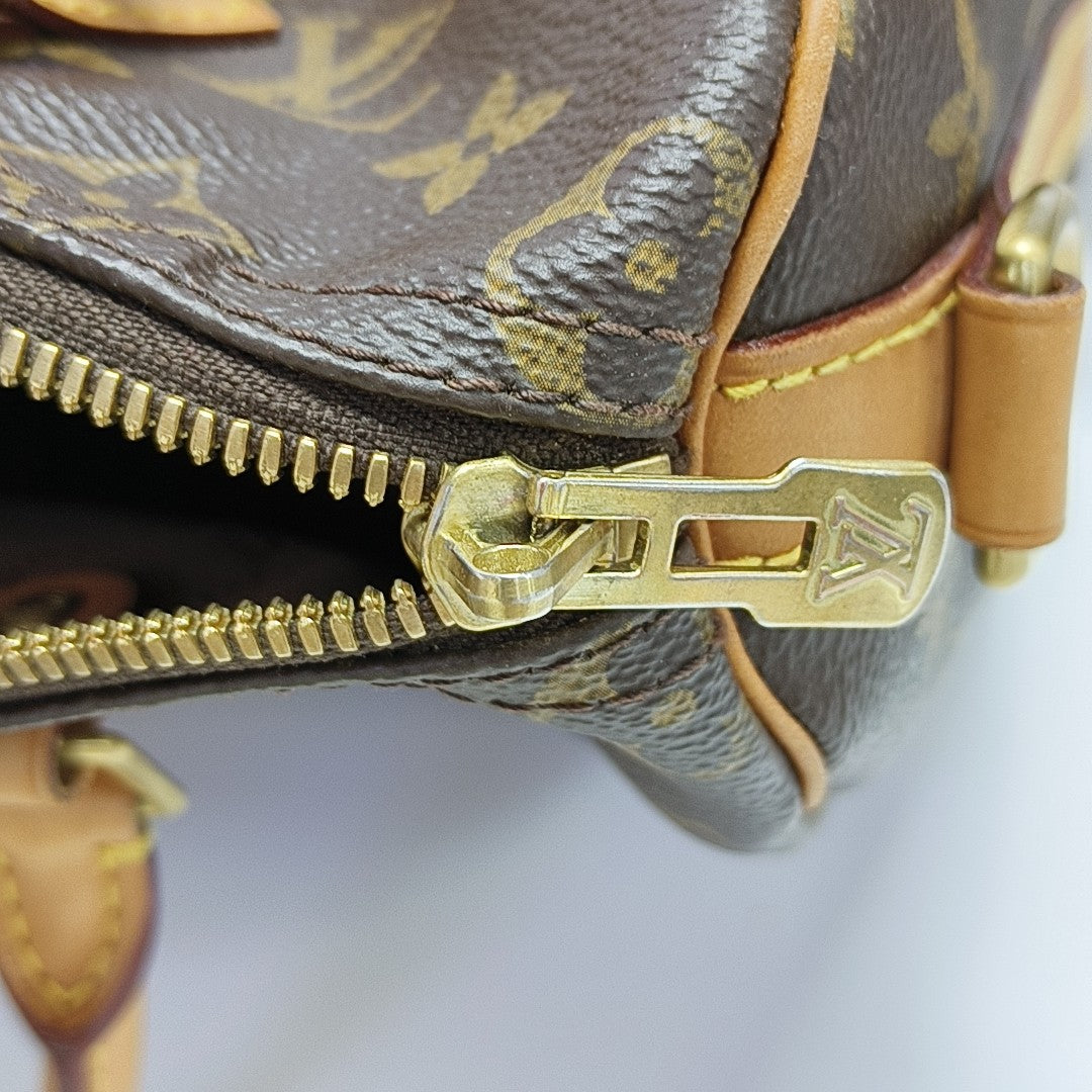 SPEEDY 25 Monogram Coated Canvas Brown
