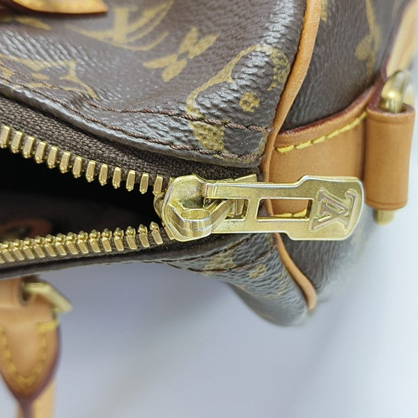SPEEDY 25 Monogram Coated Canvas Brown