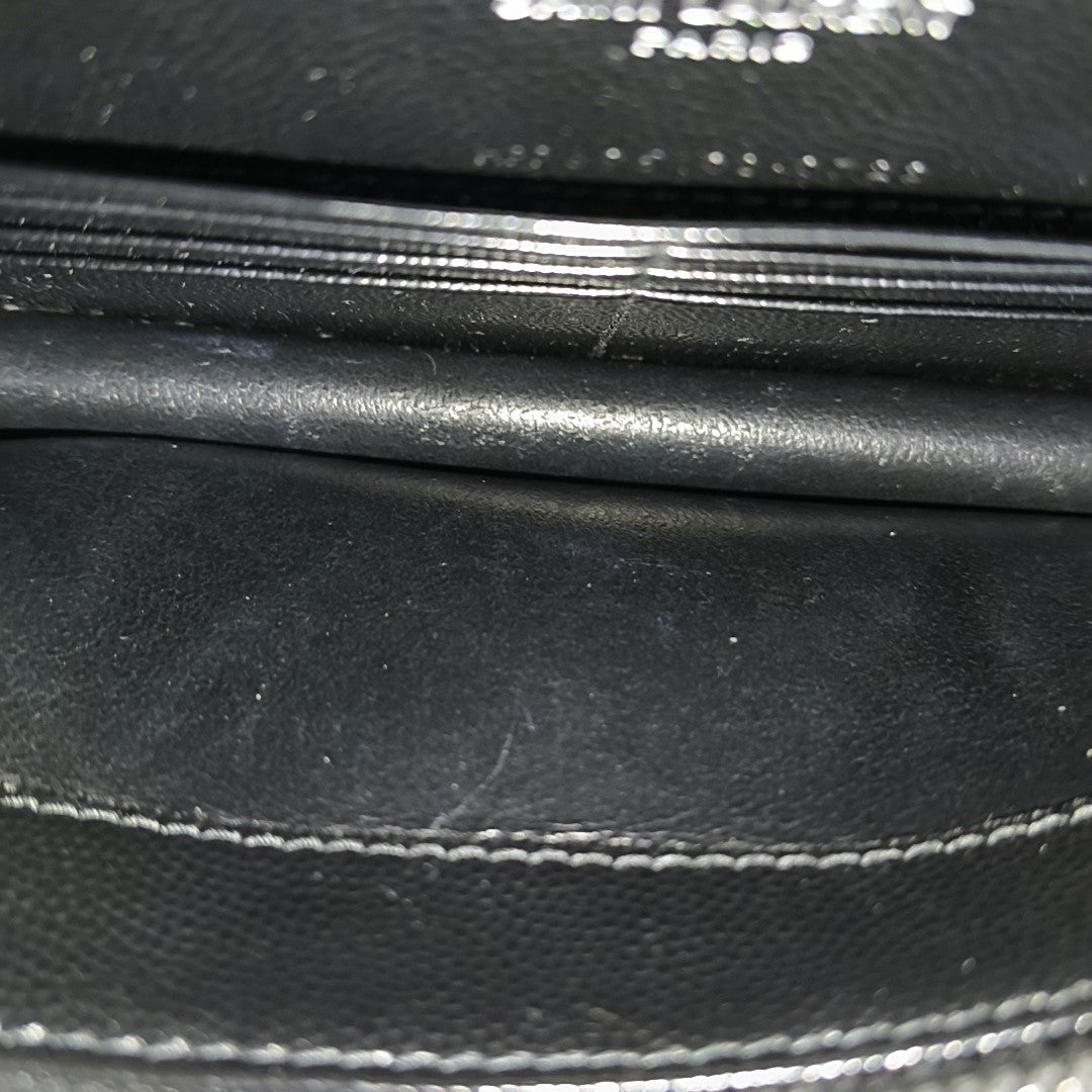MONOGRAM WOC Chevron Calfskin Black