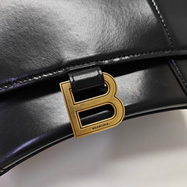 Hourglass S Calfskin Black