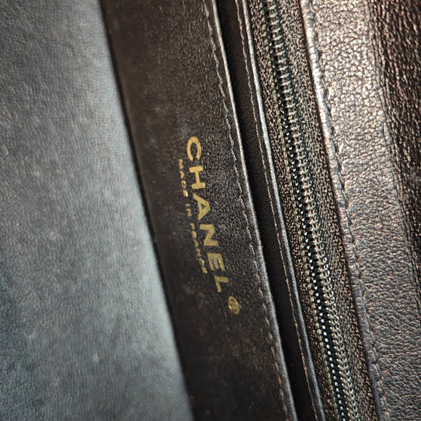 Quilted Calfskin Shoulder Bag Black