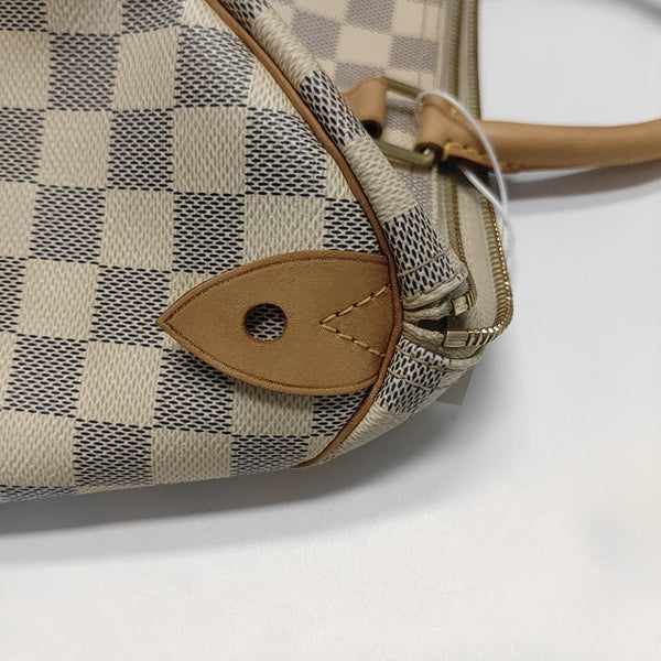 SPEEDY 30 Damier Azur Coated Canvas White