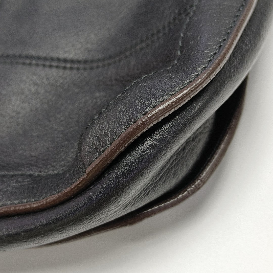 Calfskin Top Handle Bag Black