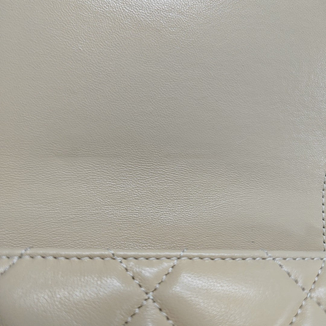 Small Quilted Lambskin Beige
