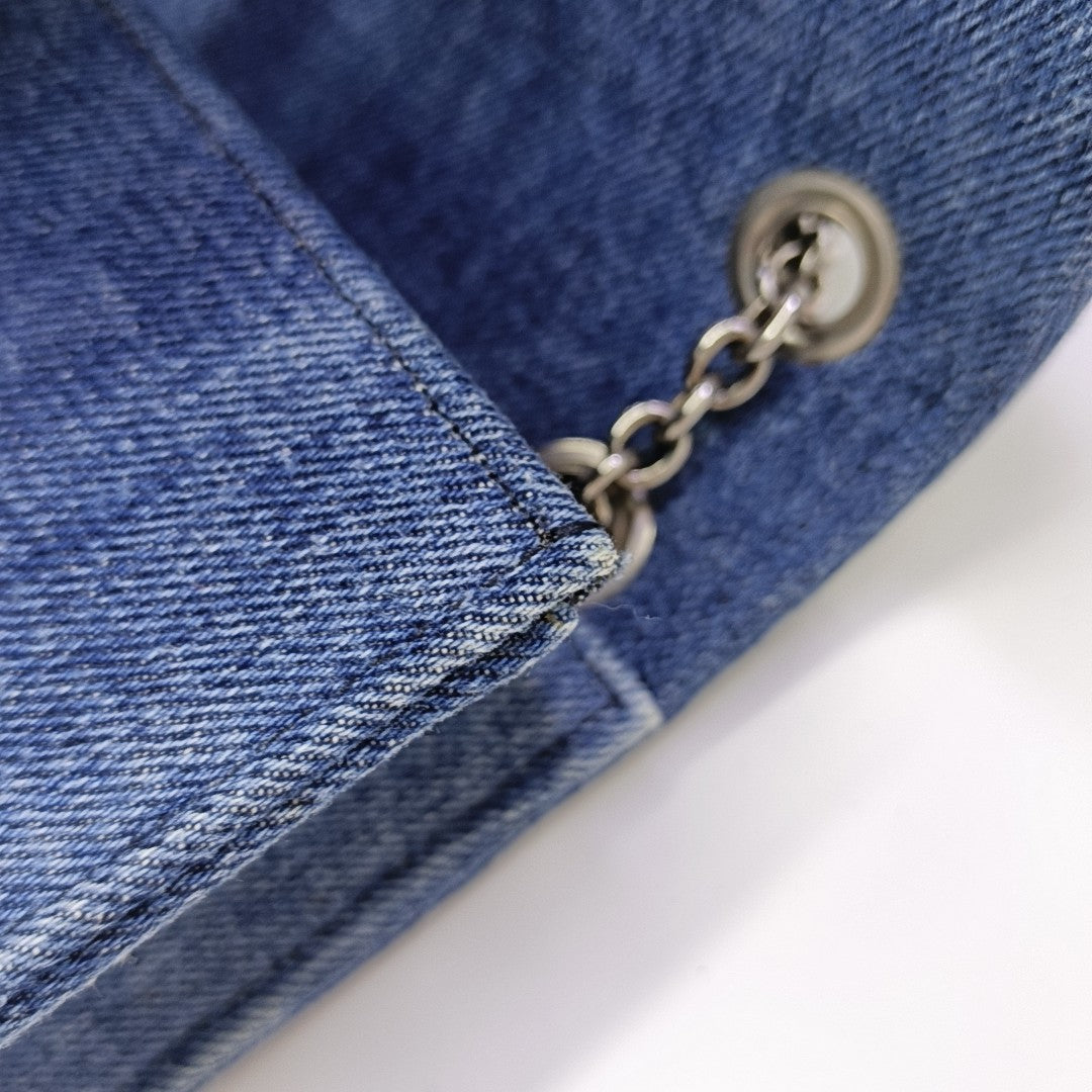 Matelassé Mini Denim Blue