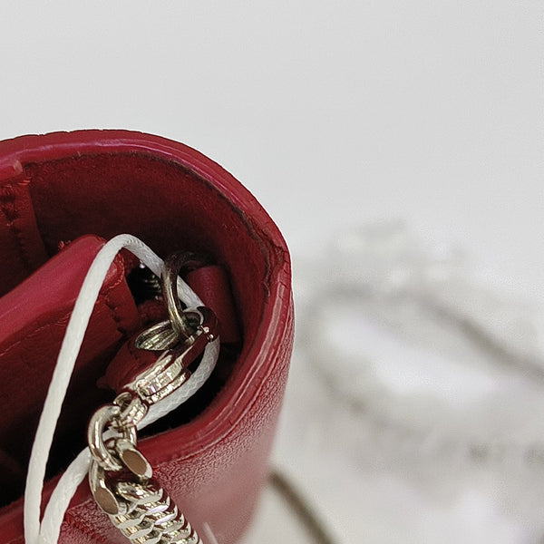 Tube Quilted Calfskin Red