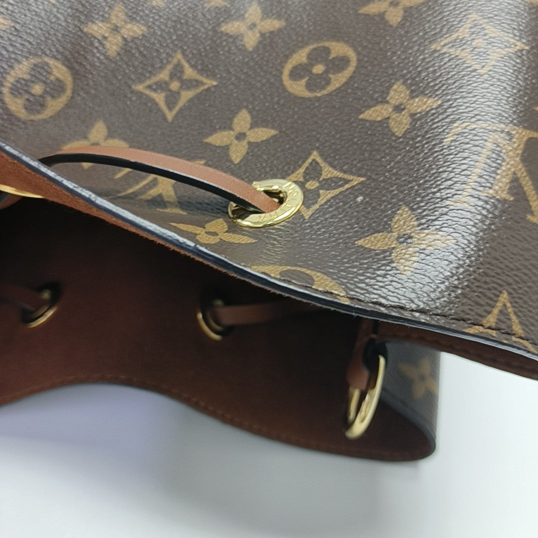 NÉONOÉ MM Monogram Coated Canvas Brown
