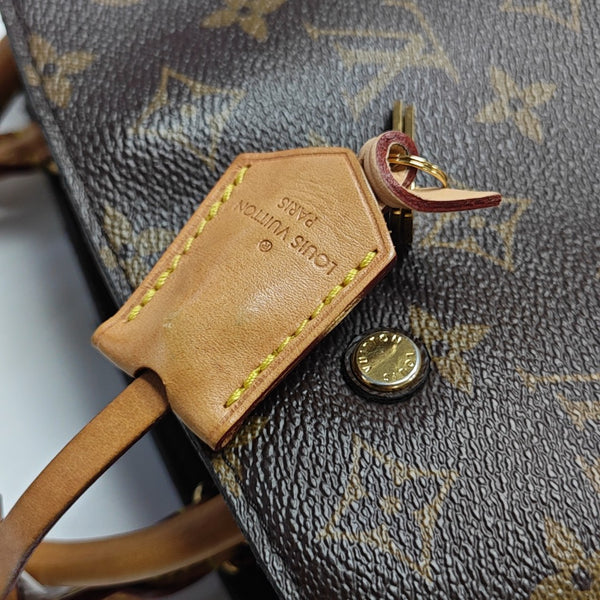 MONTAIGNE BB Monogram Coated Canvas Brown