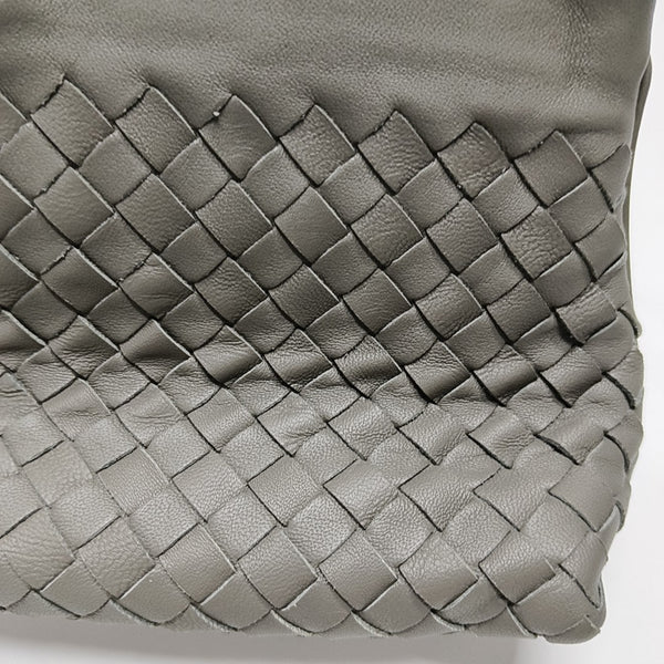 Lambskin Top Handle Bag Gray