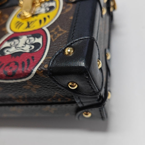 PETITE MALLE Monogram Coated Canvas Brown