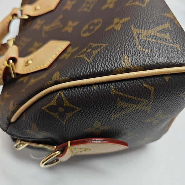 SPEEDY 20 Monogram Coated Canvas Brown