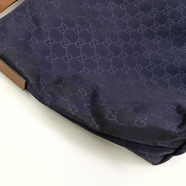 Monogram Nylon Shoulder Bag Blue
