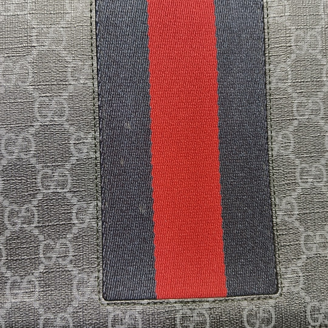 GG Supreme Monogram Coated Canvas Gray
