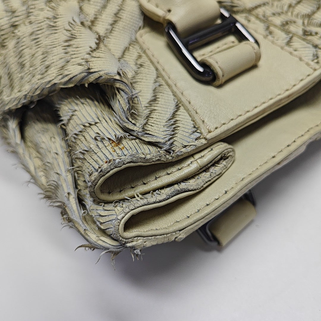 Calfskin Top Handle Bag Beige