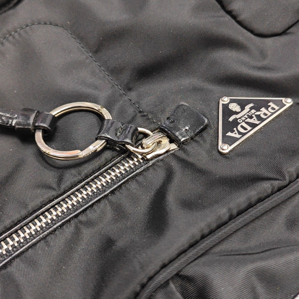 Nylon Top Handle Bag Black