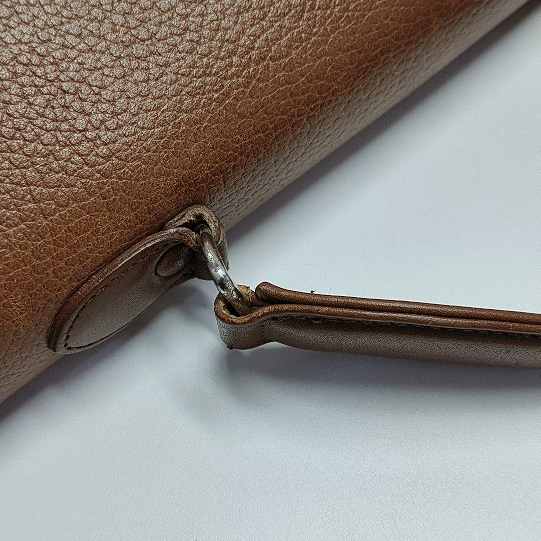 Calfskin Shoulder Bag Brown